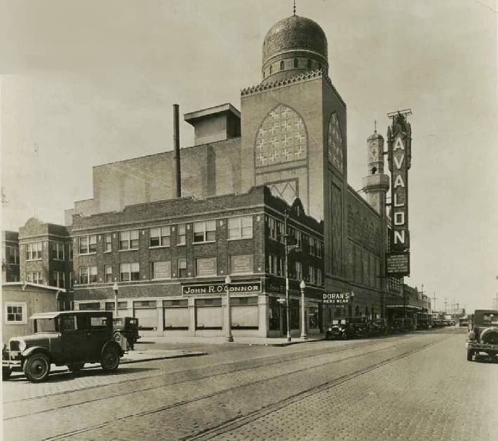 AVALON THEATER - 79TH STREET NEAR COTTAGE GROVE - EXTERIOR WHEN NEW - 1927 - FROM MUSEUM OF THE MOVING IMAGE SITE