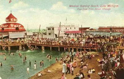 RAINBOW BEACH (CALLED WINDSOR BEACH) - VIEW FROM 75TH - 1911