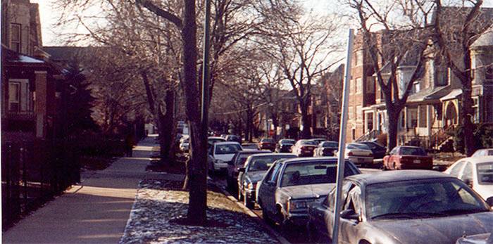 SOUTH SHORE RESIDENTIAL STREET - NAME UNKNOWN - 1970s - FROM DEFUNCT SITE CHICAGO'S SOUTH SIDE