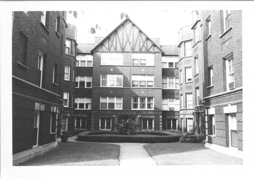 OUR THIRD AND LAST SOUTH SHORE APARTMENT - 7802 COLFAX AVE - 1ST FLOOR OVER DOOR ON RIGHT - STILL SMALL (A ONE-BEDROOM) BUT WE THOUGHT THIS BUILDING VERY CLASSY AND LIKED ITS BEING NOT OVER STORES - TAKEN ON VISIT OCTOBER 11, 1968 - A JOHN CHUCKMAN PHOTO