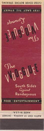 MATCHBOOK - CHICAGO - THE VOGUE LOUNGE - 1737 E 71ST - SOUTH SIDE'S COZIEST RENDEZVOUS